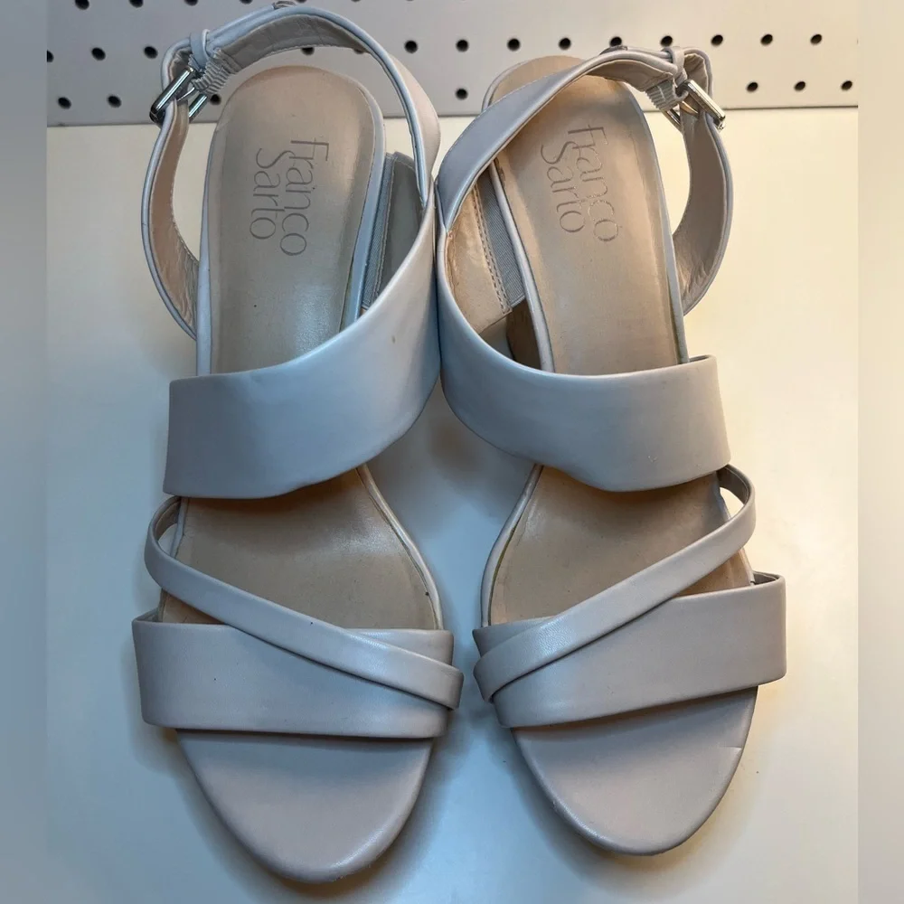 Franco Sarto Seneca Wedge Cork Heeled Sandal Slingback